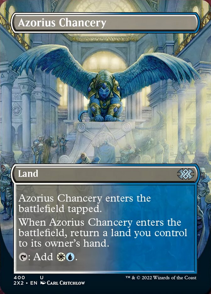 Azorius Chancery (Borderless Alternate Art) [Double Masters 2022] | The Gaming-Verse