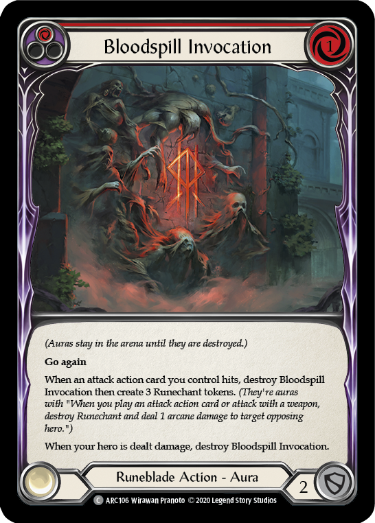 Bloodspill Invocation (Red) [ARC106] Unlimited Rainbow Foil | The Gaming-Verse