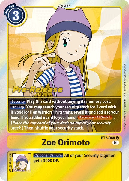 Zoe Orimoto [BT7-088] [Next Adventure Pre-Release Cards] | The Gaming-Verse