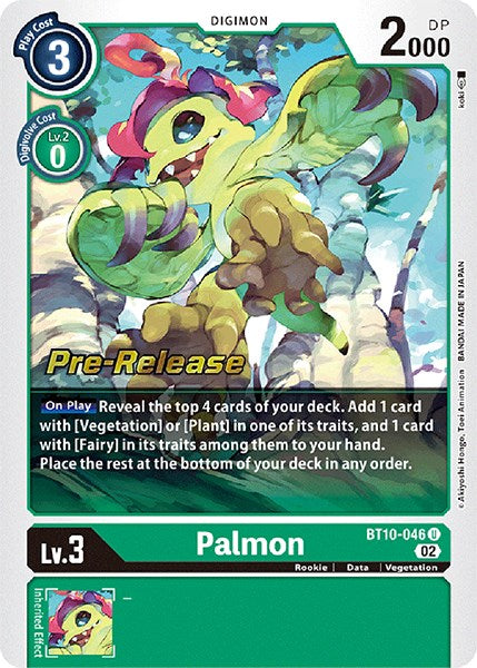 Palmon [BT10-046] [Xros Encounter Pre-Release Cards] | The Gaming-Verse