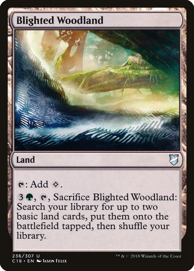 Blighted Woodland [Commander 2018] | The Gaming-Verse