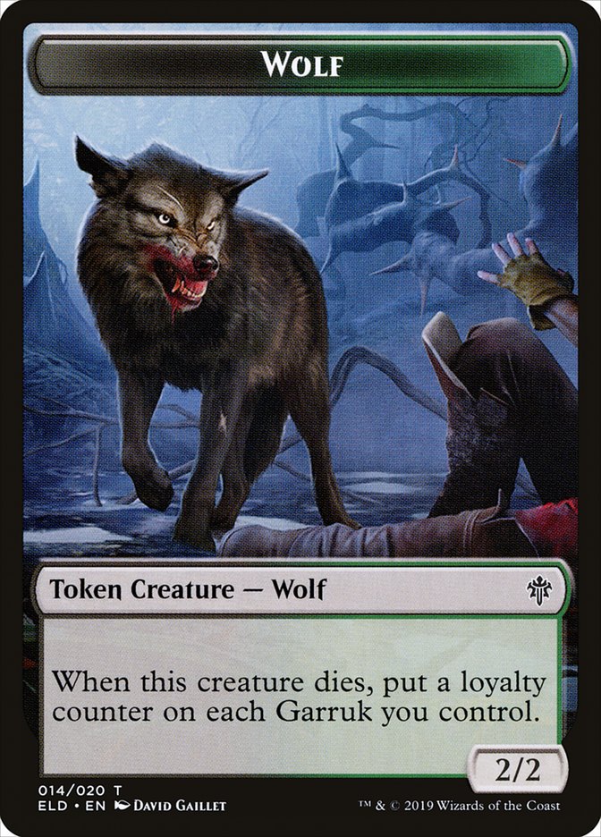 Wolf [Throne of Eldraine Tokens] | The Gaming-Verse
