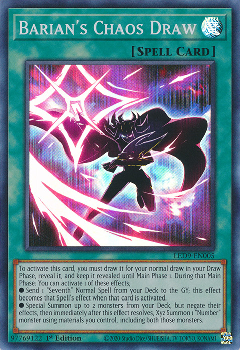 Barian's Chaos Draw [LED9-EN005] Super Rare | The Gaming-Verse