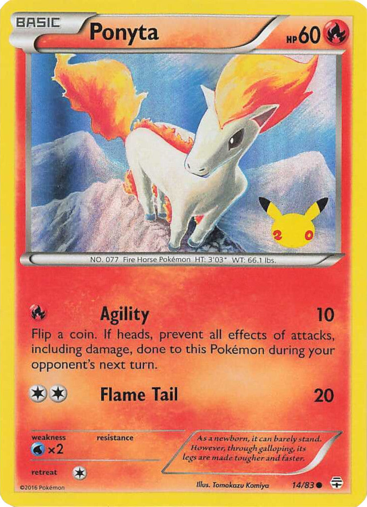 Ponyta (14/83) (20th Anniversary Stamp) [XY: Generations] | The Gaming-Verse