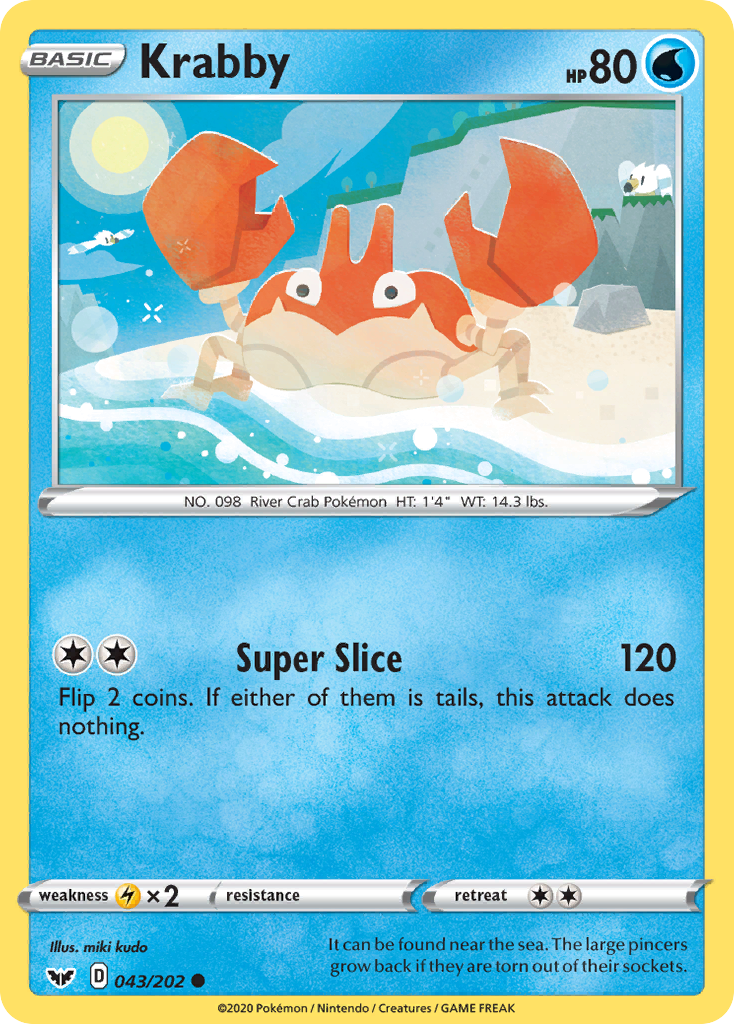 Krabby (043/202) [Sword & Shield: Base Set] | The Gaming-Verse