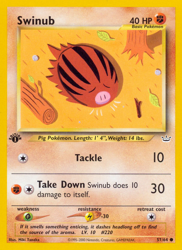 Swinub (57/64) [Neo Revelation 1st Edition] | The Gaming-Verse