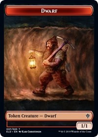 Dwarf // Food (16) Double-sided Token [Throne of Eldraine Tokens] | The Gaming-Verse