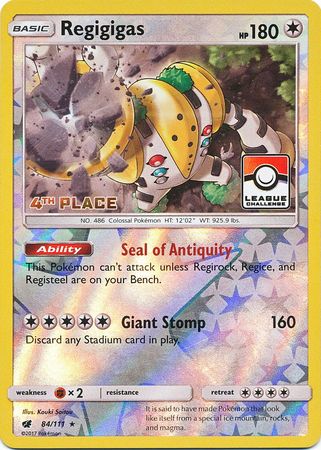 Regigigas (84/111) (League Promo 4th Place) [Sun & Moon: Crimson Invasion] | The Gaming-Verse