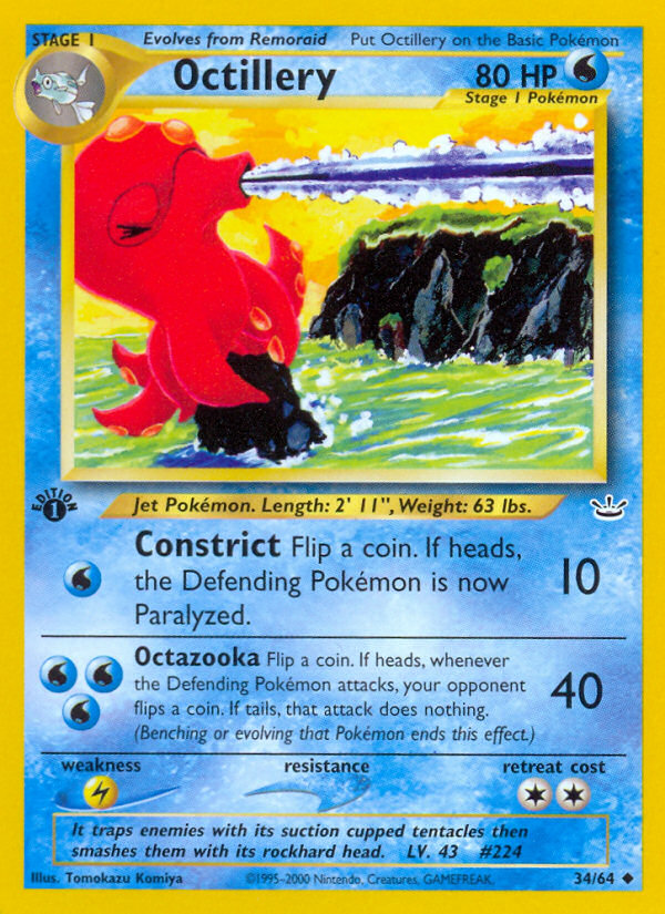 Octillery (34/64) [Neo Revelation 1st Edition] | The Gaming-Verse