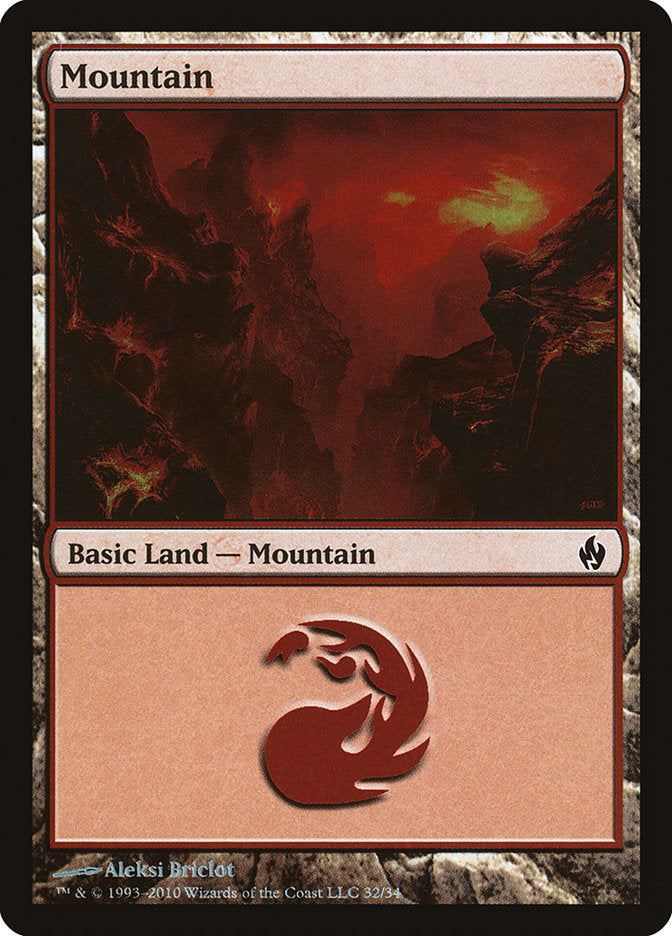 Mountain (32) [Premium Deck Series: Fire and Lightning] | The Gaming-Verse