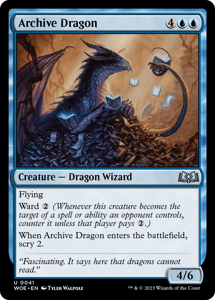 Archive Dragon [Wilds of Eldraine] | The Gaming-Verse