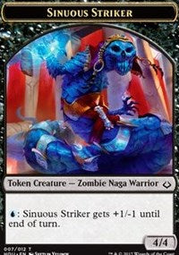 Sinuous Striker // Zombie Double-sided Token [Hour of Devastation Tokens] | The Gaming-Verse