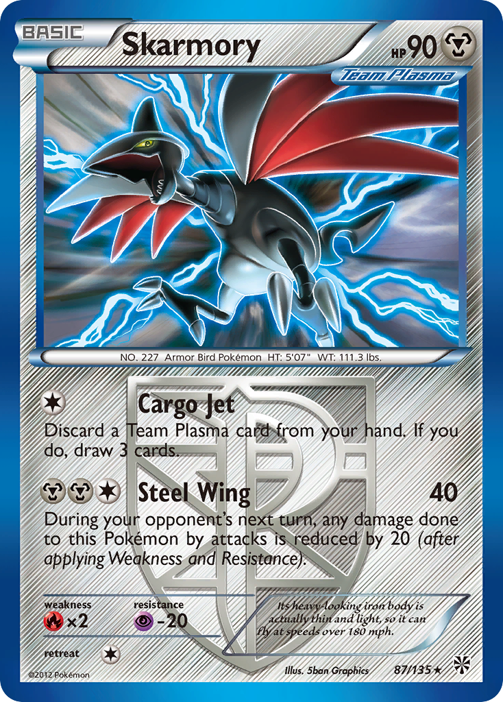 Skarmory (87/135) [Black & White: Plasma Storm] | The Gaming-Verse