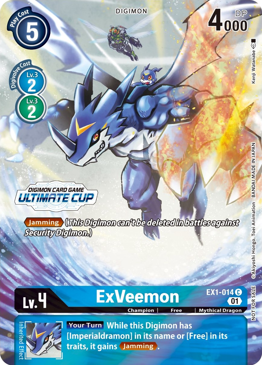 ExVeemon [EX1-014] (April Ultimate Cup 2022) [Classic Collection Promos] | The Gaming-Verse