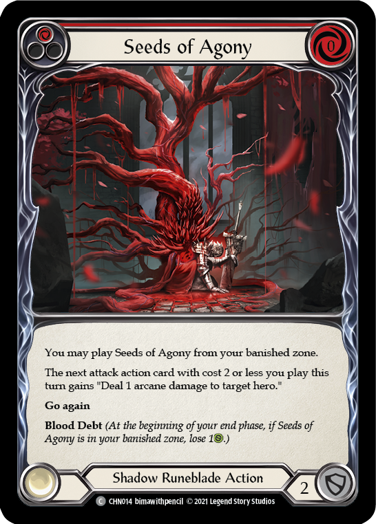 Seeds of Agony (Red) [CHN014] (Monarch Chane Blitz Deck) | The Gaming-Verse