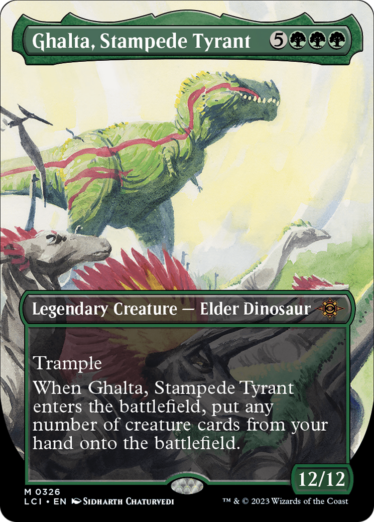 Ghalta, Stampede Tyrant (Borderless) [The Lost Caverns of Ixalan] | The Gaming-Verse