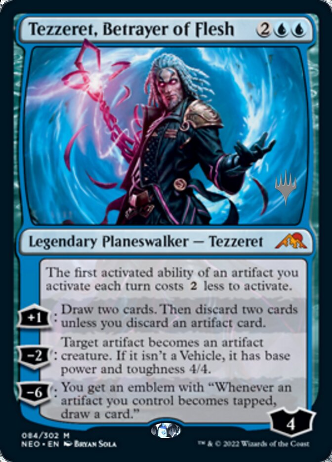 Tezzeret, Betrayer of Flesh (Promo Pack) [Kamigawa: Neon Dynasty Promos] | The Gaming-Verse