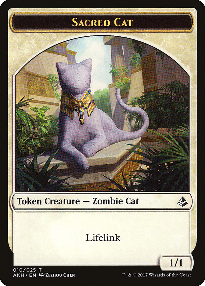 Sacred Cat Token [Amonkhet Tokens] | The Gaming-Verse