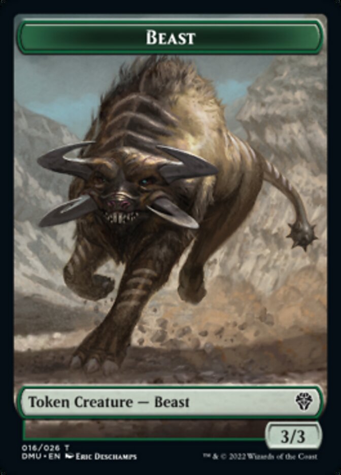 Phyrexian // Beast Double-sided Token [Dominaria United Tokens] | The Gaming-Verse