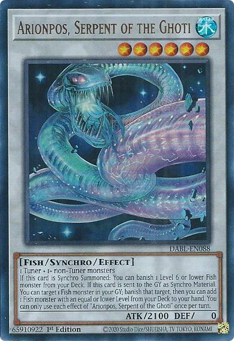 Arionpos, Serpent of the Ghoti [DABL-EN088] Ultra Rare | The Gaming-Verse