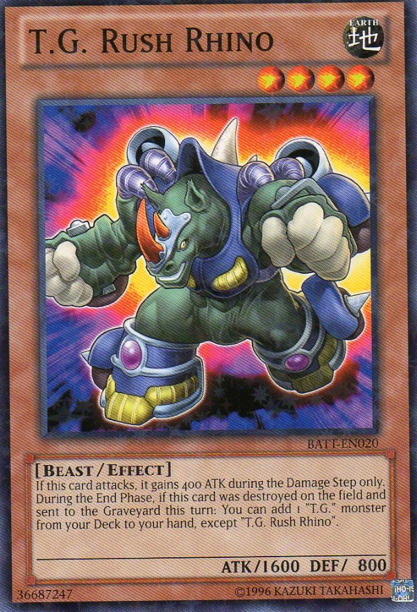 T.G. Rush Rhino [BATT-EN020] Starfoil Rare | The Gaming-Verse