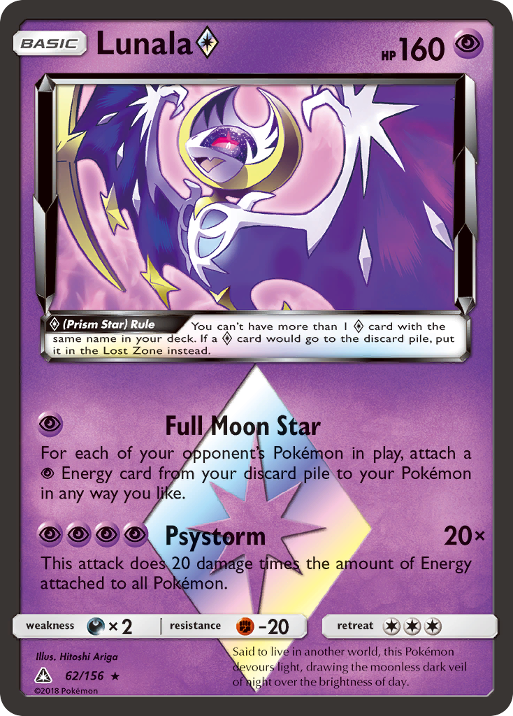 Lunala (62/156) (Prism Star) [Sun & Moon: Ultra Prism] | The Gaming-Verse