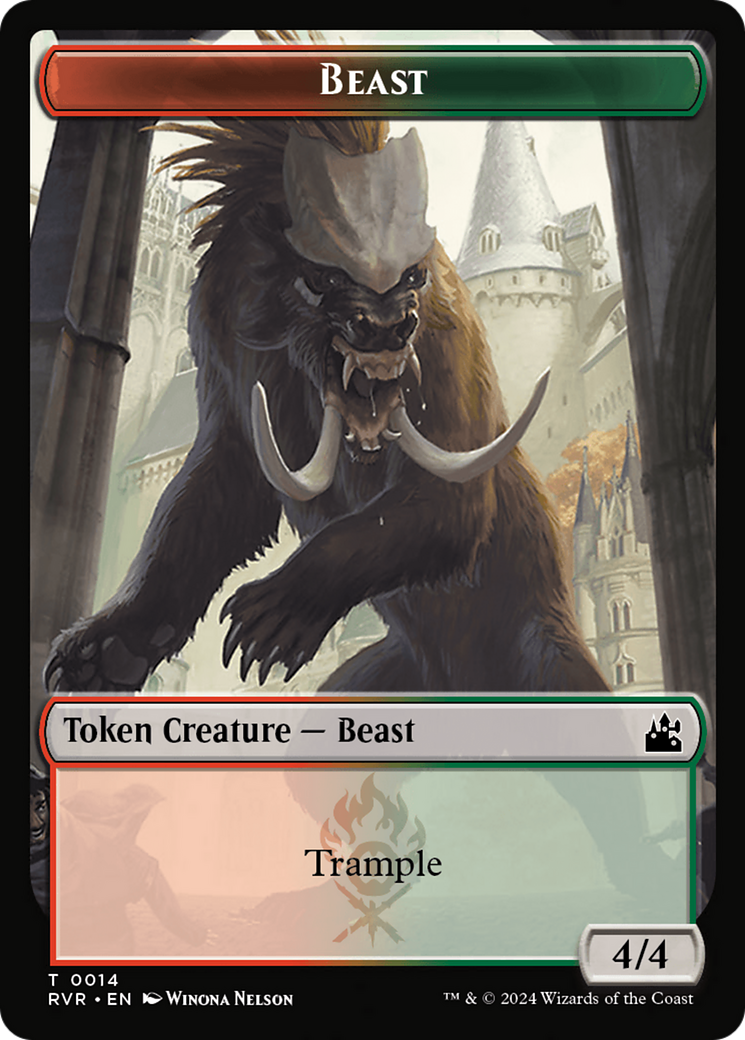 Beast Token [Ravnica Remastered Tokens] | The Gaming-Verse