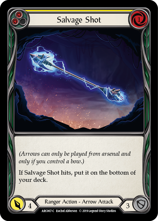 Salvage Shot (Yellow) [ARC067-C] 1st Edition Rainbow Foil | The Gaming-Verse