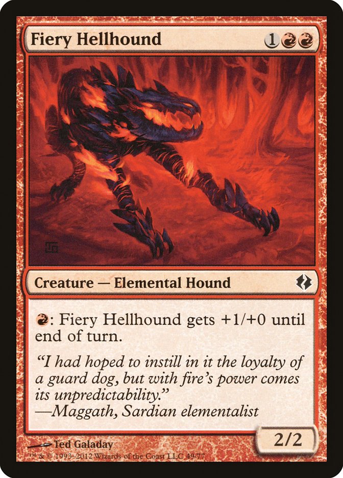 Fiery Hellhound [Duel Decks: Venser vs. Koth] | The Gaming-Verse