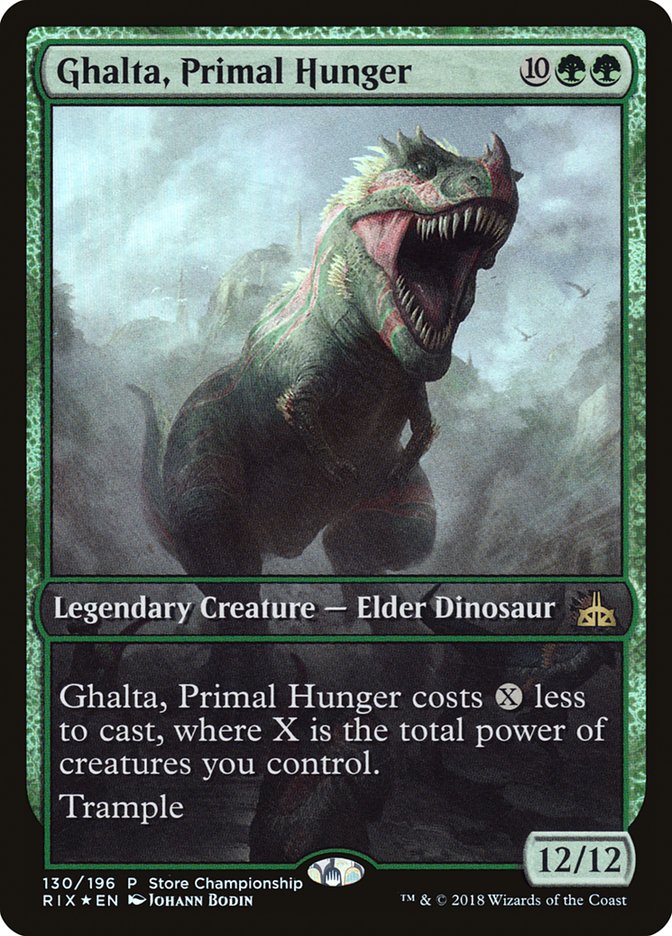 Ghalta, Primal Hunger (Store Championship) (Extended) [Rivals of Ixalan Promos] | The Gaming-Verse