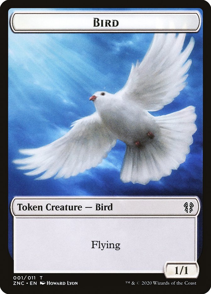 Bird // Kor Ally Double-sided Token [Zendikar Rising Commander Tokens] | The Gaming-Verse