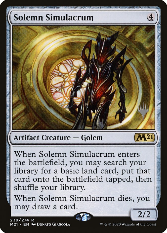 Solemn Simulacrum (Promo Pack) [Core Set 2021 Promos] | The Gaming-Verse