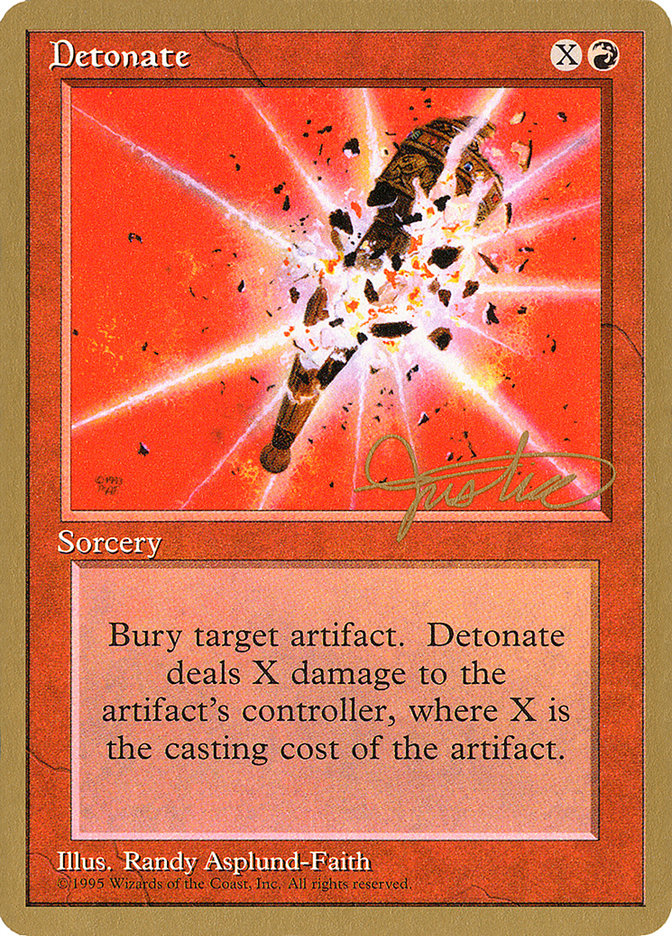 Detonate (Mark Justice) [Pro Tour Collector Set] | The Gaming-Verse