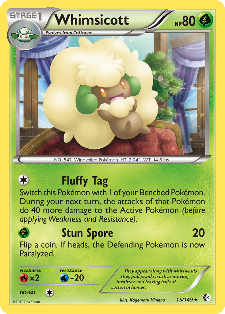 Whimsicott (15/149) [Black & White: Boundaries Crossed] | The Gaming-Verse