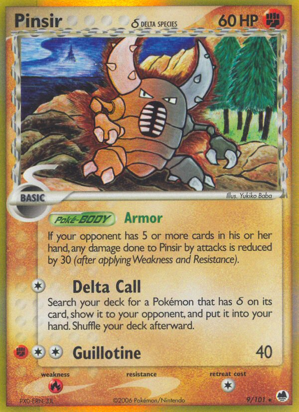 Pinsir (9/101) (Delta Species) [EX: Dragon Frontiers] | The Gaming-Verse