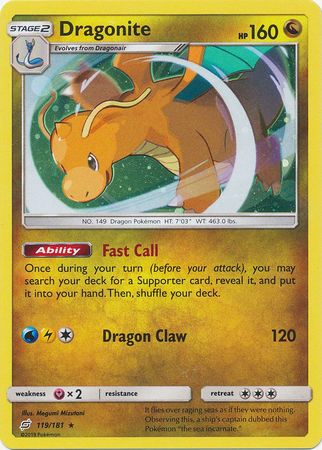 Dragonite (119/181) (Cosmos Holo) [Sun & Moon: Team Up] | The Gaming-Verse