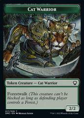 Saproling // Cat Warrior Double-sided Token [Dominaria United Tokens] | The Gaming-Verse