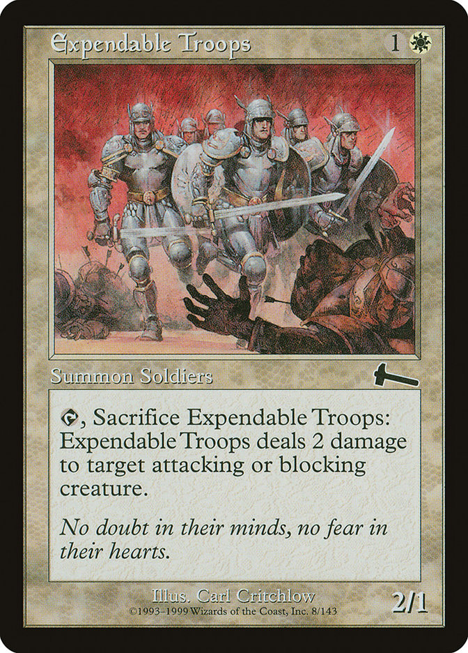 Expendable Troops [Urza's Legacy] | The Gaming-Verse