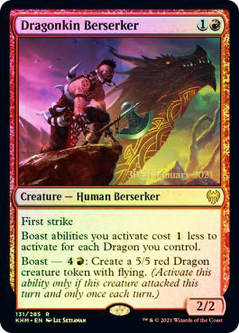 Dragonkin Berserker  [Kaldheim Prerelease Promos] | The Gaming-Verse