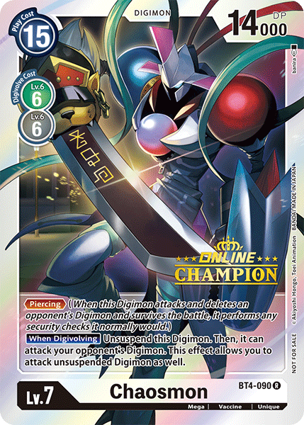 Chaosmon [BT4-090] (Online Champion) [Great Legend Promos] | The Gaming-Verse