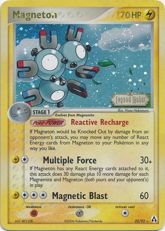 Magneton (22/92) (Stamped) [EX: Legend Maker] | The Gaming-Verse