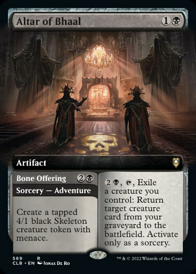 Altar of Bhaal // Bone Offering (Extended Art) [Commander Legends: Battle for Baldur's Gate] | The Gaming-Verse