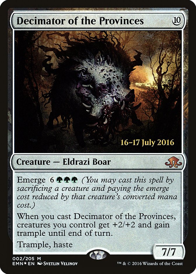 Decimator of the Provinces  (Prerelease) [Eldritch Moon Prerelease Promos] | The Gaming-Verse