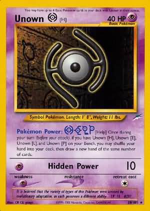 Unown [H] (28/105) [Neo Destiny Unlimited] | The Gaming-Verse