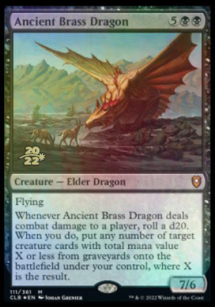 Ancient Brass Dragon [Commander Legends: Battle for Baldur's Gate Prerelease Promos] | The Gaming-Verse