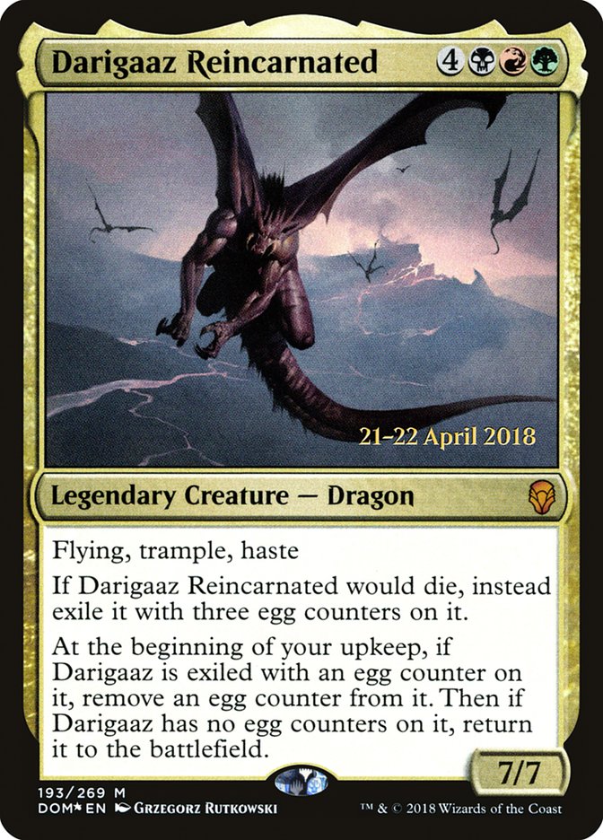 Darigaaz Reincarnated  (Prerelease) [Dominaria Prerelease Promos] | The Gaming-Verse