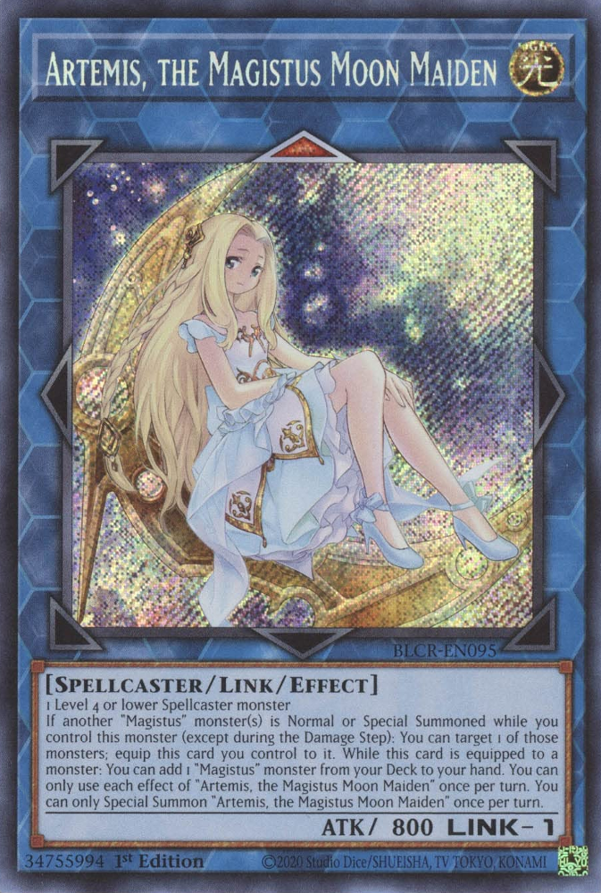 Artemis, the Magistus Moon Maiden [BLCR-EN095] Secret Rare | The Gaming-Verse