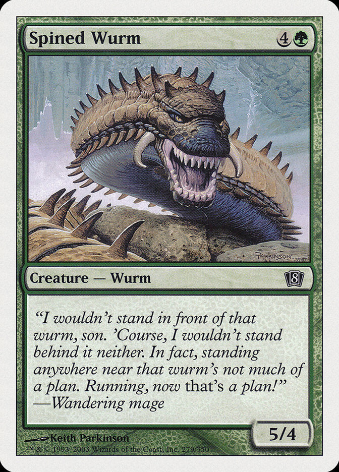 Spined Wurm [Eighth Edition] | The Gaming-Verse