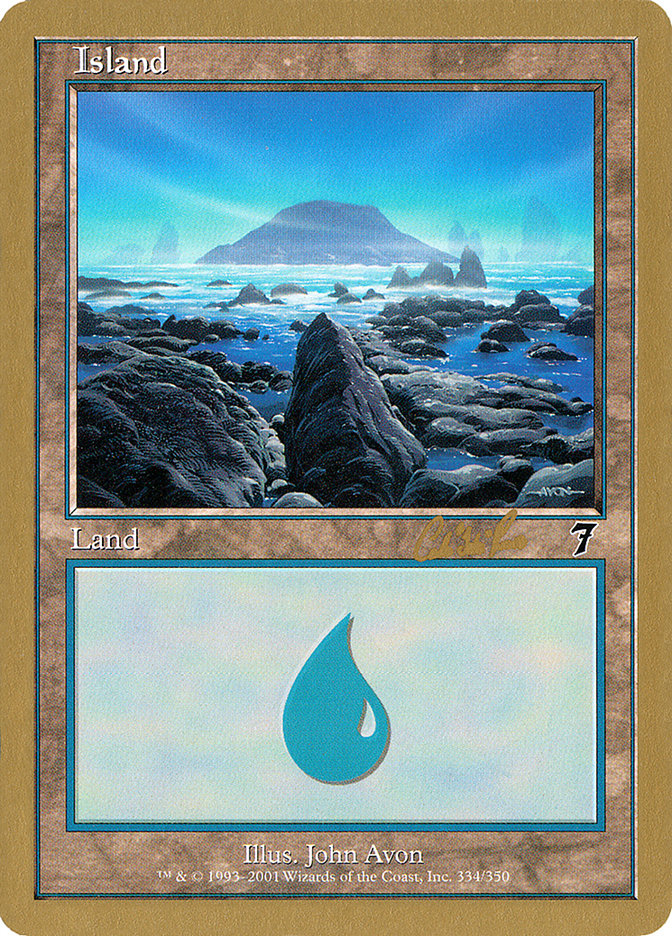 Island (cr334) (Carlos Romao) [World Championship Decks 2002] | The Gaming-Verse