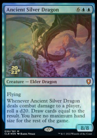 Ancient Silver Dragon [Commander Legends: Battle for Baldur's Gate Prerelease Promos] | The Gaming-Verse